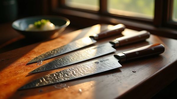 Sélection de couteaux santoku damas : art de la cuisine japonaise